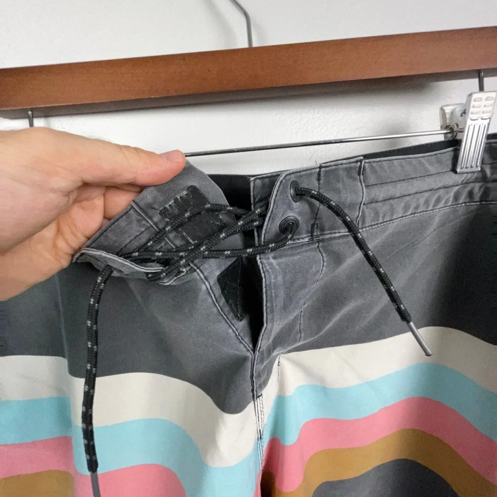 Billabong Board Shorts Men 33 Gray 73 Spinner Lo Tide Recycler Surf Swim Trunks